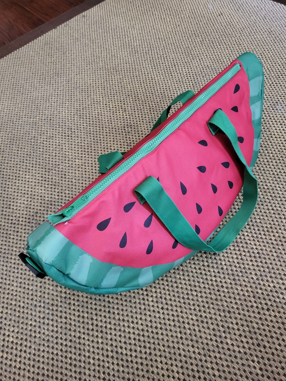 Watermelon Print Crescent Insulated Cooler Tote Bag